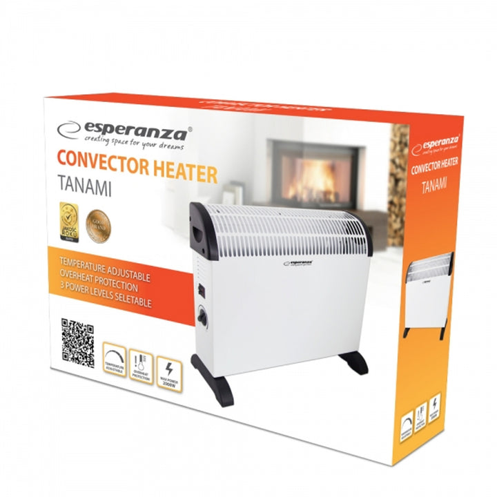 Termoconvettore elettrico con termostato, 2000 W, bianco, Esperanza