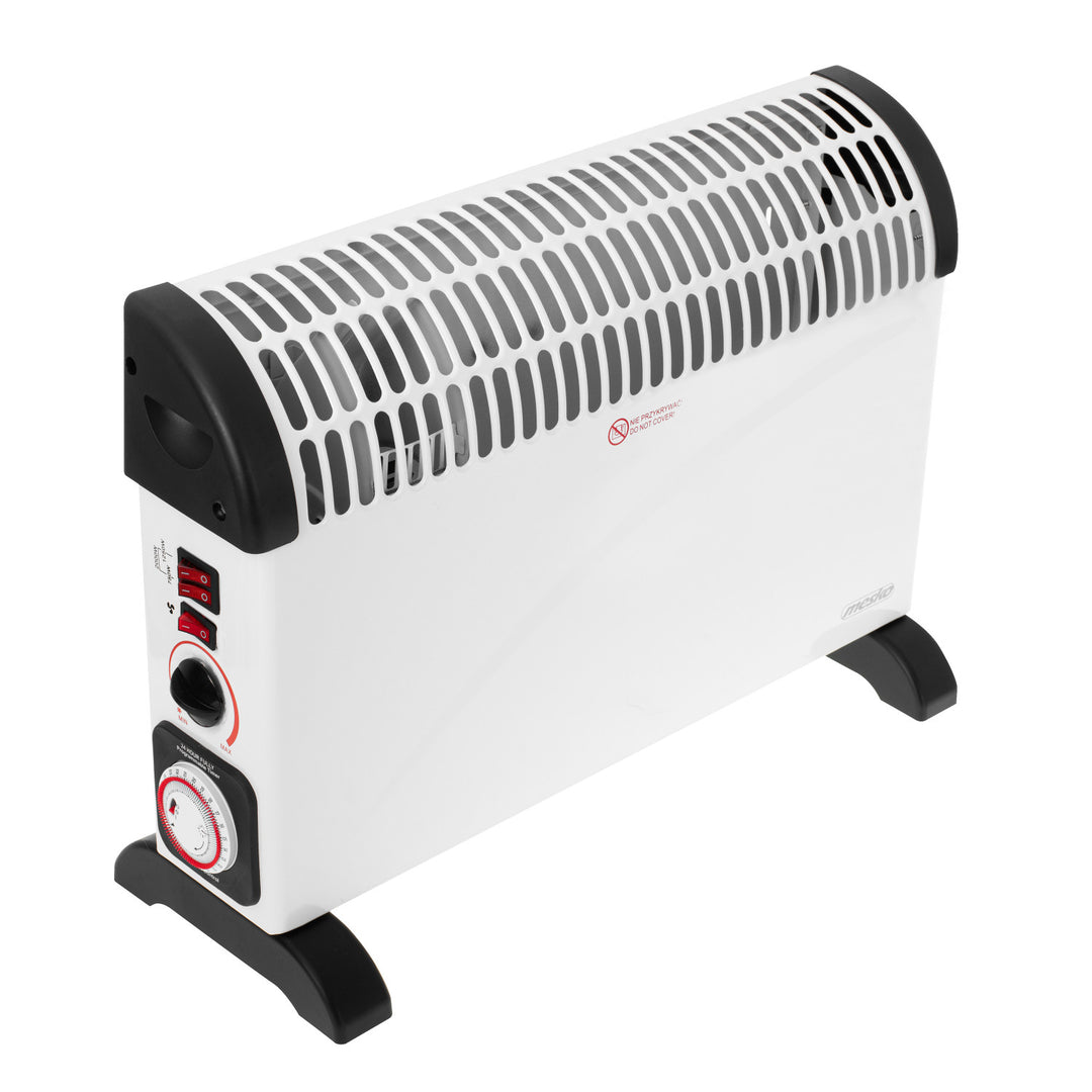 Termoconvettore elettrico, termostato, 2000 W, timer 24 ore, bianco, cavo da 150 cm, Mesko, MS 7741W