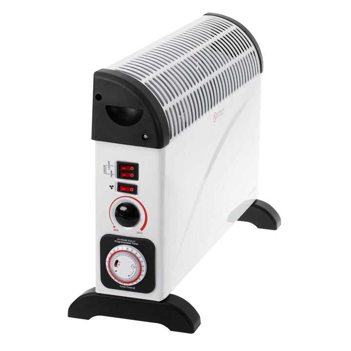 Termoconvettore elettrico, termostato, 2000 W, timer 24 ore, bianco, cavo da 150 cm, Mesko, MS 7741W