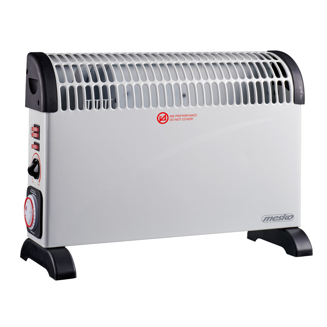 Termoconvettore elettrico, termostato, 2000 W, timer 24 ore, bianco, cavo da 150 cm, Mesko, MS 7741W