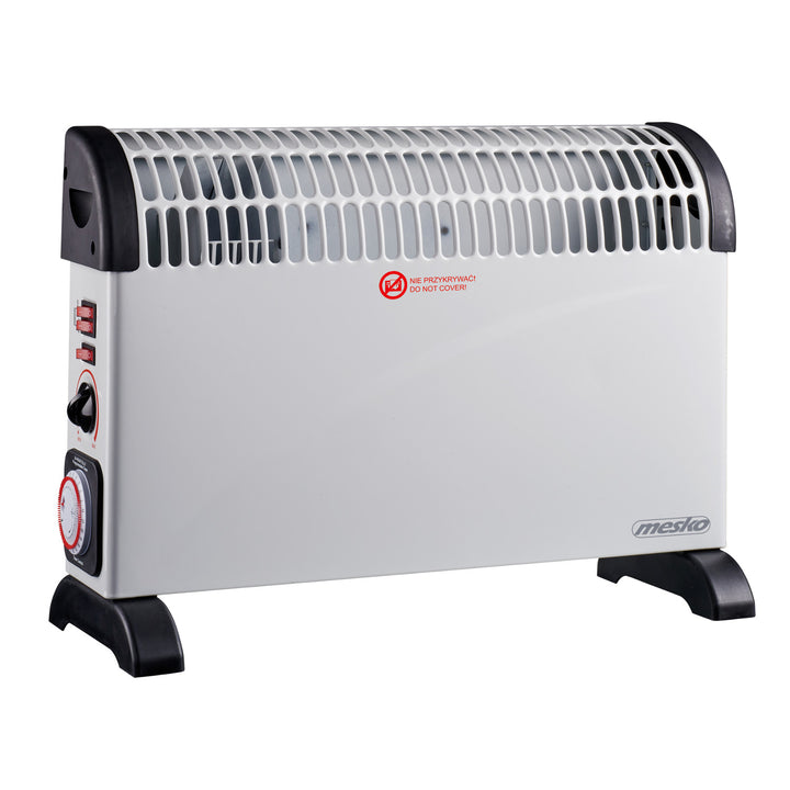 Termoconvettore elettrico, termostato, 2000 W, timer 24 ore, bianco, cavo da 150 cm, Mesko, MS 7741W