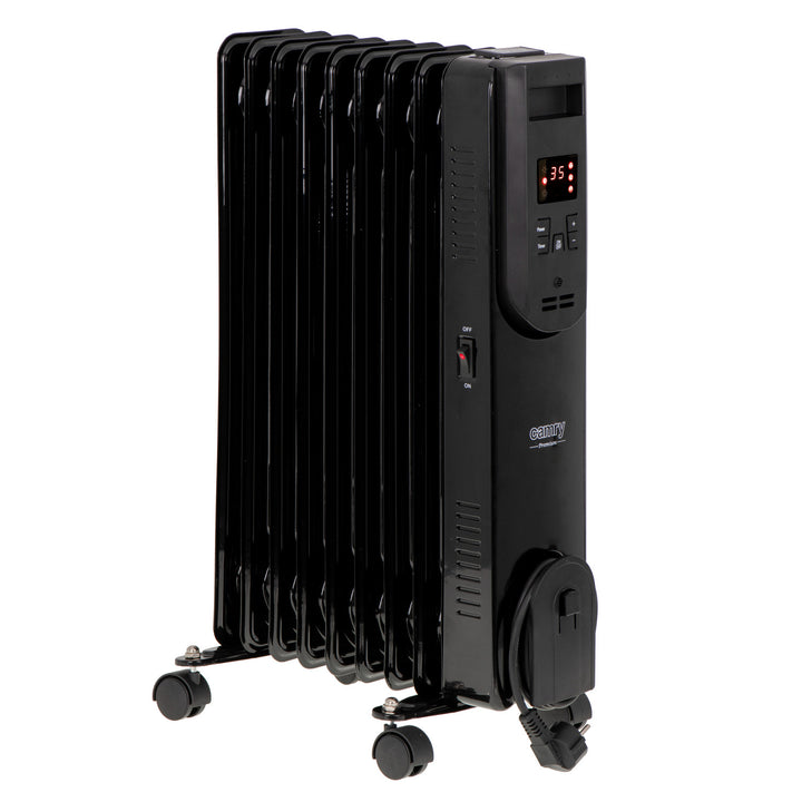 Termoventilatore ad olio, 11 alette, 2500 W, telecomando, display a LED, termostato, Camry CR 7813