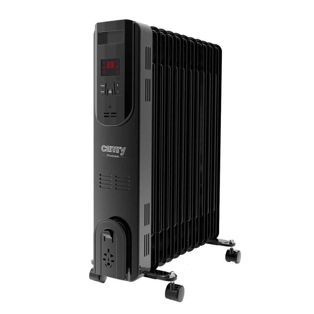Termoventilatore ad olio, 11 alette, 2500 W, telecomando, display a LED, termostato, Camry CR 7813