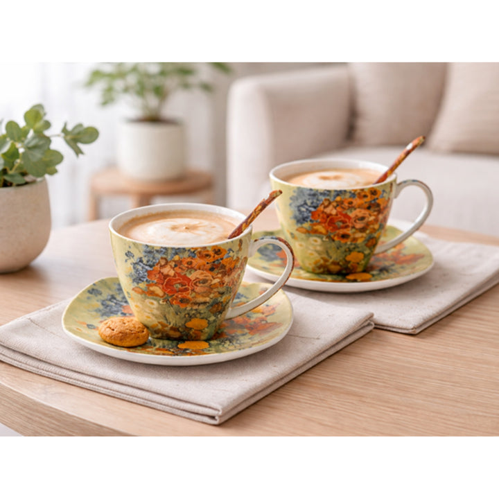 Tazze in porcellana Van Gogh “Papaveri” 2x250 ml, set da 2 pezzi, Queen Isabell