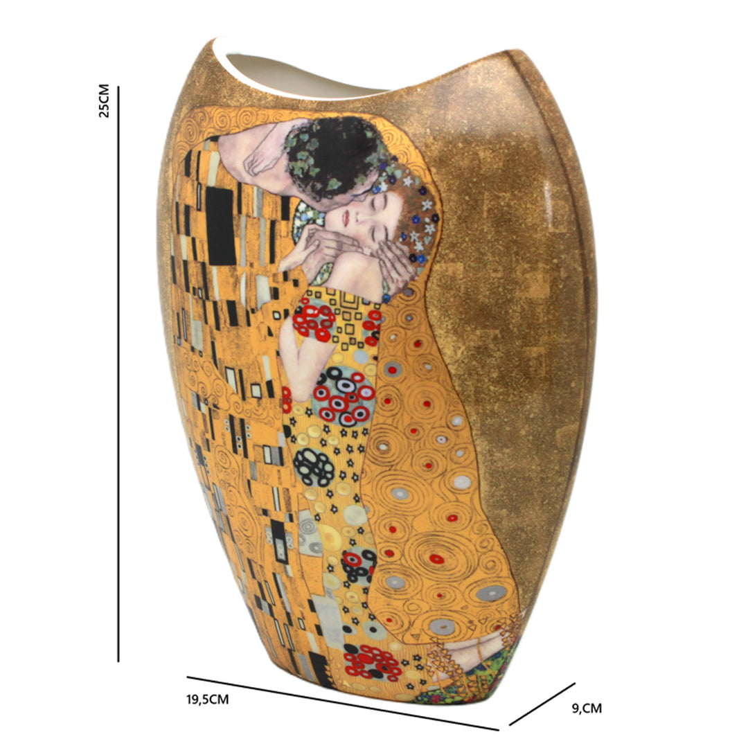 Vaso in porcellana in confezione regalo, collezione Klimt “Il bacio”