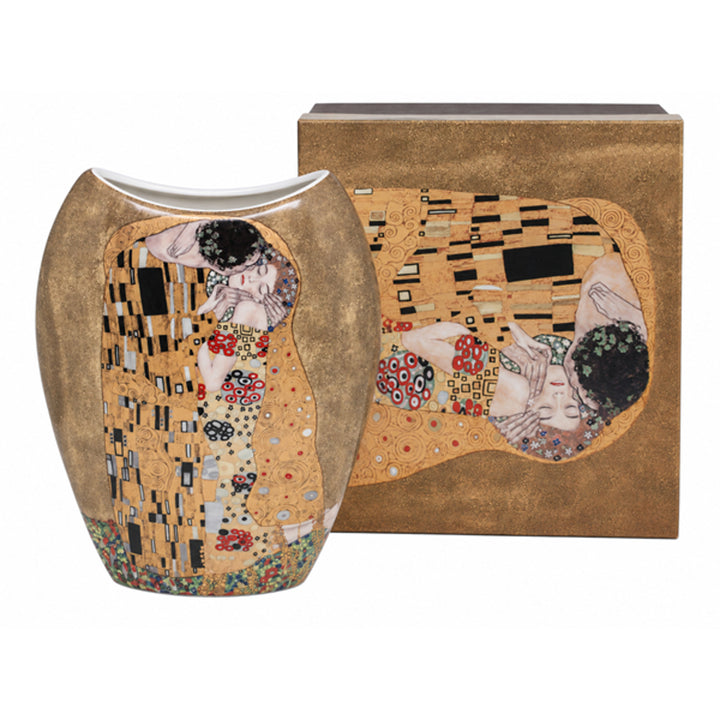 Vaso in porcellana in confezione regalo, collezione Klimt “Il bacio”