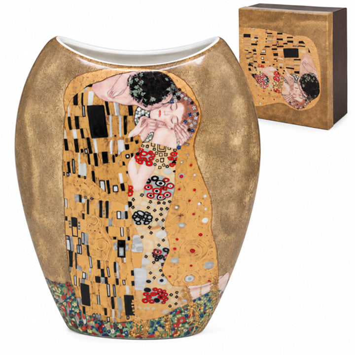 Vaso in porcellana in confezione regalo, collezione Klimt “Il bacio”