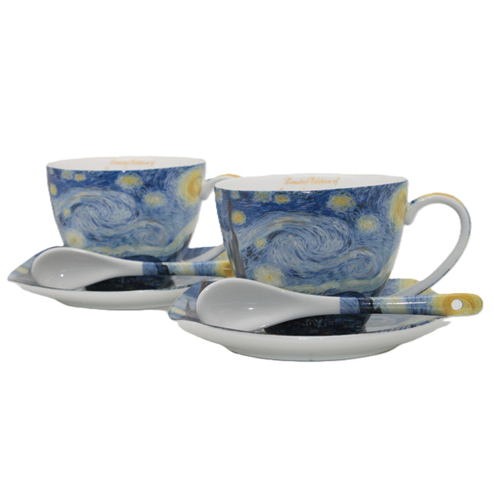 Tazze in porcellana Van Gogh “Notte stellata” 2x250 ml, set da 2 pezzi, Queen Isabell