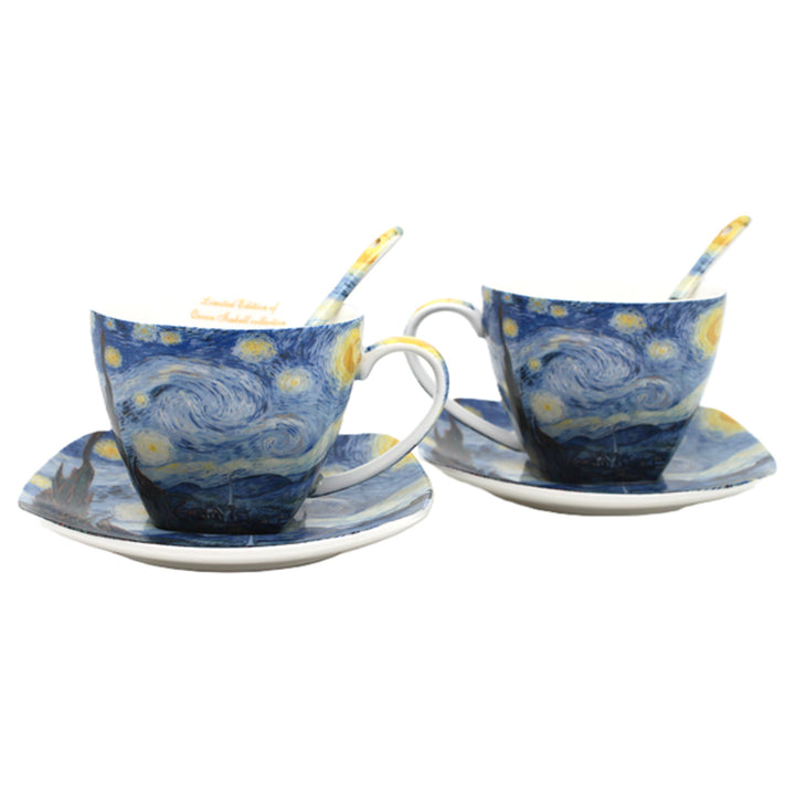 Tazze in porcellana Van Gogh “Notte stellata” 2x250 ml, set, Queen Isabell