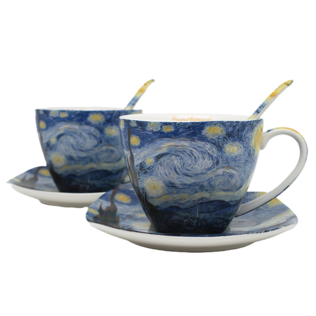 Tazze in porcellana Van Gogh “Notte stellata” 2x250 ml, set, Queen Isabell