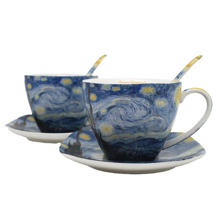 Tazze in porcellana Van Gogh “Notte stellata” 2x250 ml, set, Queen Isabell