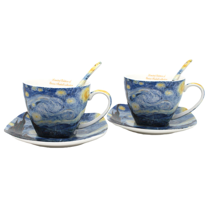 Tazze in porcellana Van Gogh “Notte stellata” 2x250 ml, set, Queen Isabell