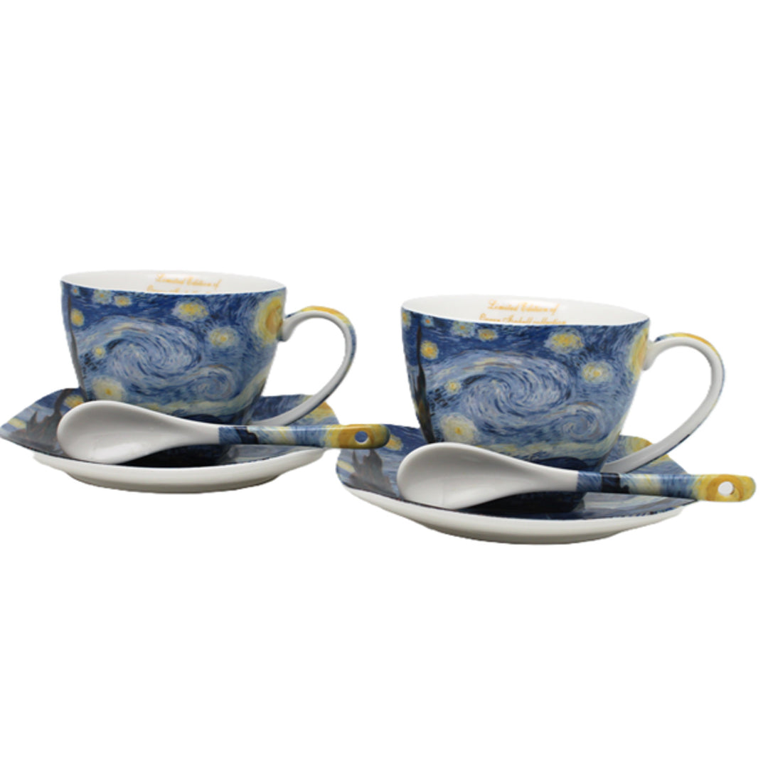 Tazze in porcellana Van Gogh “Notte stellata” 2x250 ml, set, Queen Isabell