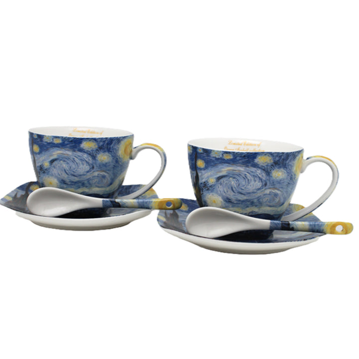 Tazze in porcellana Van Gogh “Notte stellata” 2x250 ml, set, Queen Isabell