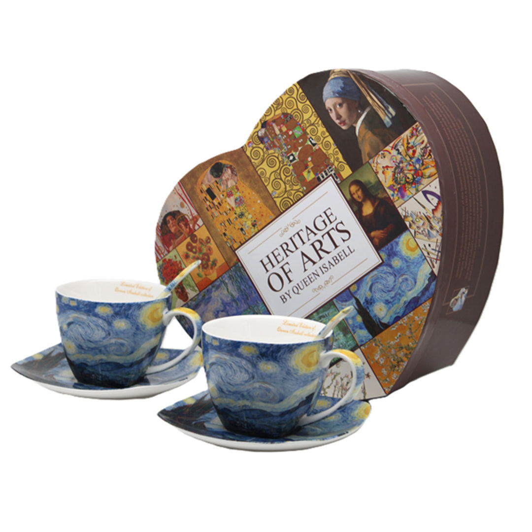 Tazze in porcellana Van Gogh “Notte stellata” 2x250 ml, set, Queen Isabell