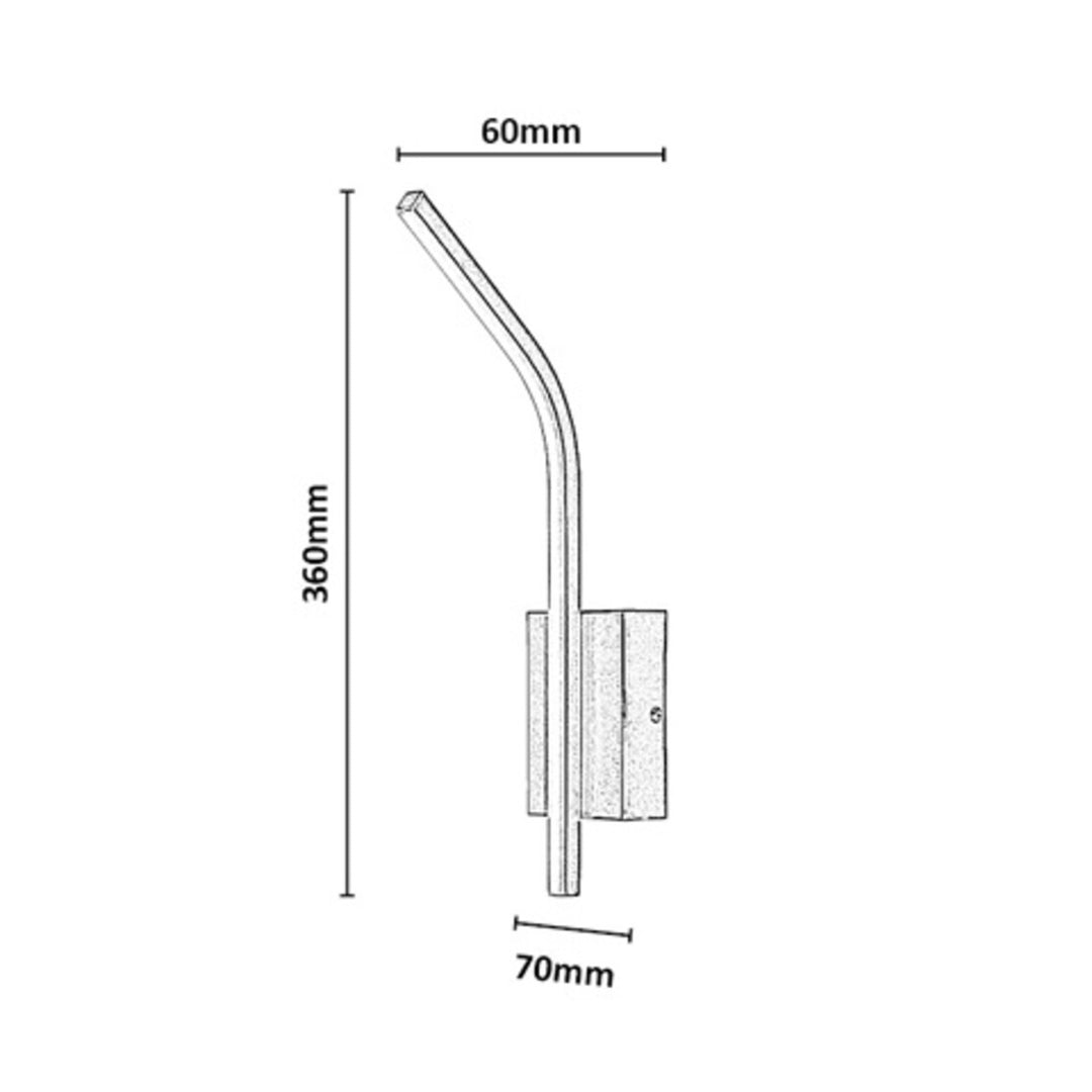 Applique da interno Tilmann, dorata, LED 10 W, 550 lm, 4000 K, H 36 cm, IP44, con comando touch, 75089