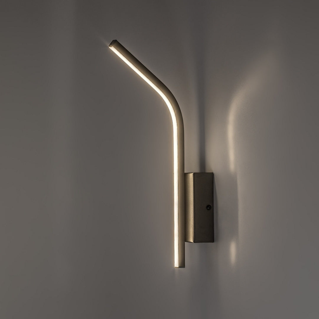 Applique da interno Tilmann, color canna di fucile, LED 10 W, 550 lm, 4000 K, H 36 cm, IP44, comando tattile, 75000