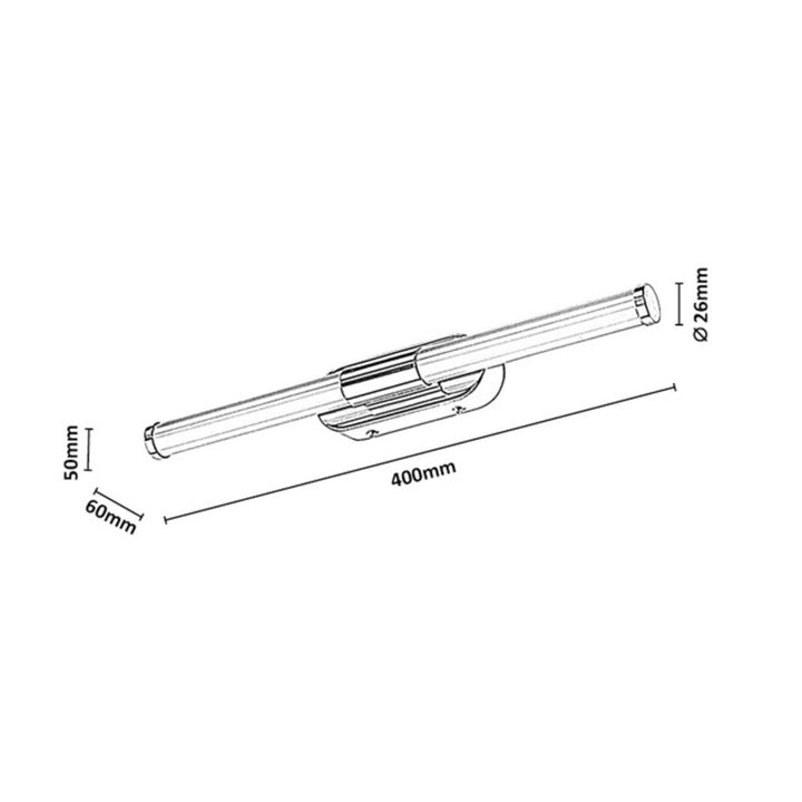 Applique da interno Tenebra, LED 6 W, 730 lm, 4000 K, L 40 cm, IP44, cromata, 75094