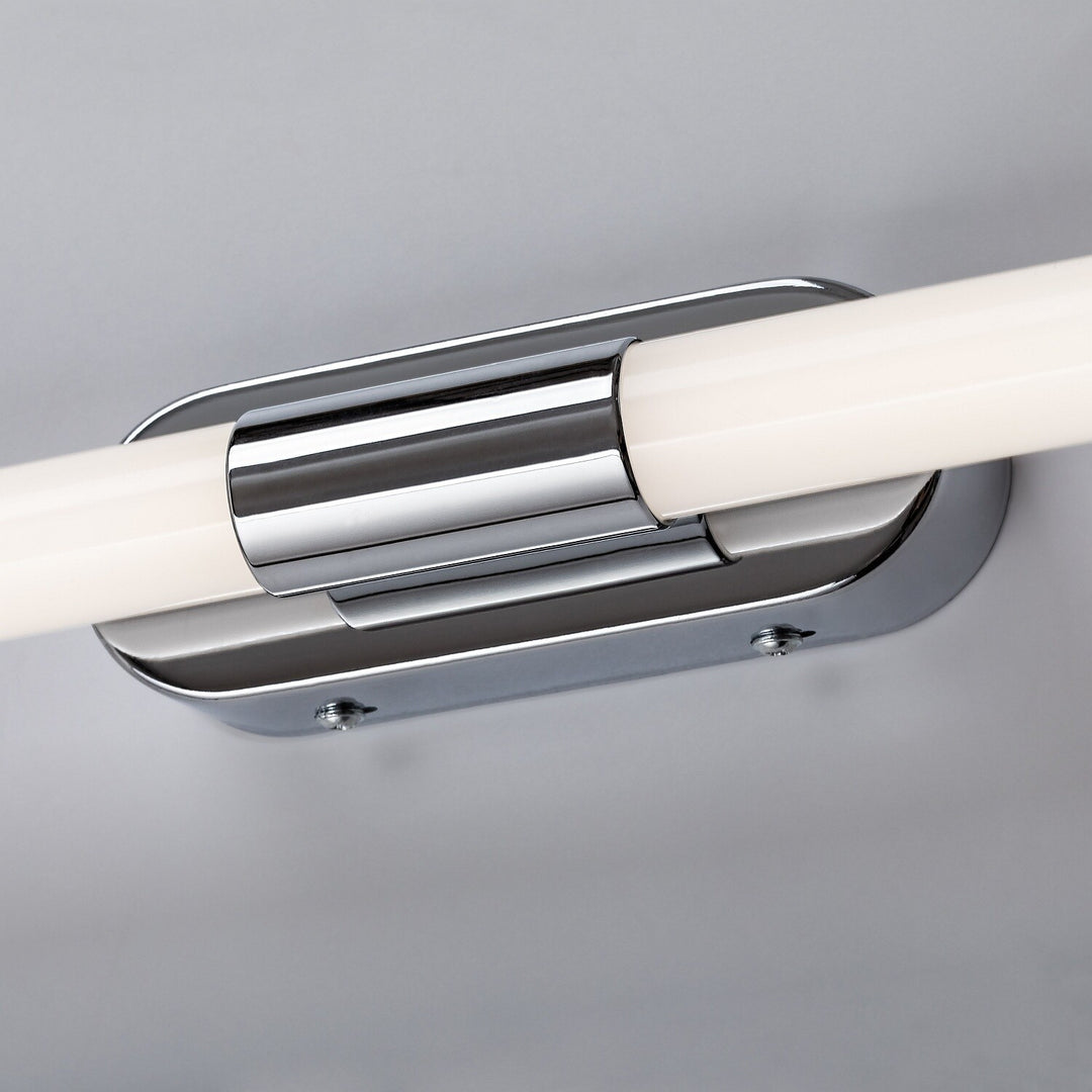 Applique da interno Tenebra, LED 8 W, 1000 lm, 4000 K, L 60 cm, IP44, cromata, 75095