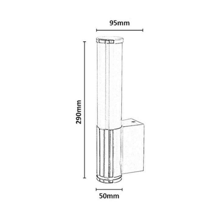 Applique da interno Tenero, LED 6 W, 4000 K, 600 lm, H 29 cm, cromata, IP44, 75100