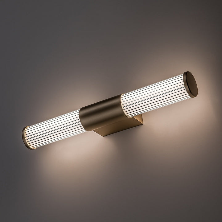 Applique da bagno, Calyn, LED 8 W, 4000 K, 620 lm, L 40 cm, dorata, IP44, 75104