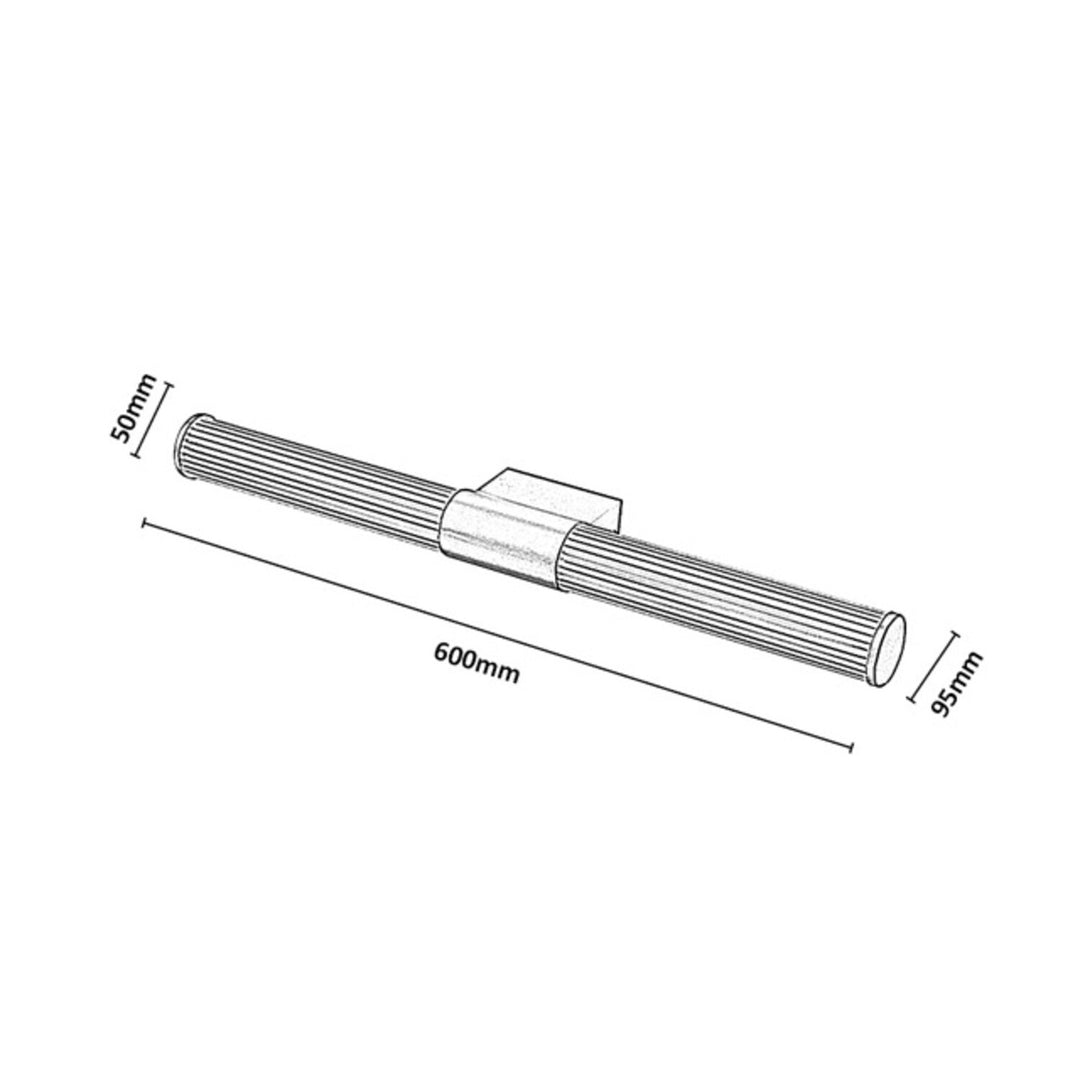 Applique da bagno, Calyn, LED 15 W, 4000 K, 1450 lm, L 60 cm, dorata, IP44, 75105