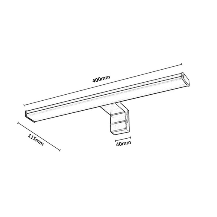 Applique da bagno, Seyra, LED 8 W, 4000 K, 650 lm, L 40 cm, nero, IP44, 75112