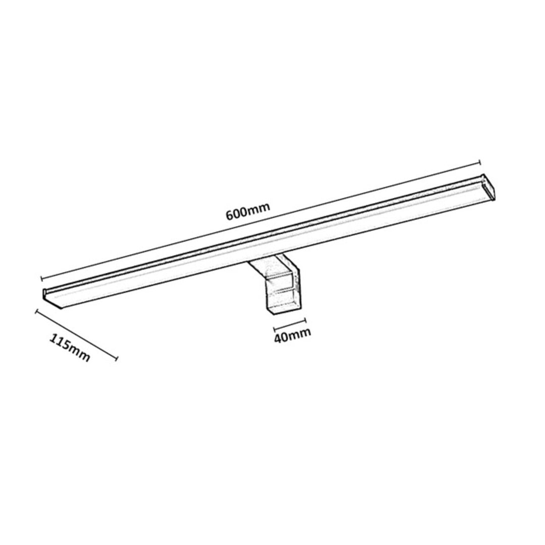 Applique da bagno, Seyra, LED 12 W, 4000 K, 910 lm, L 60 cm, nero, IP44, 75113