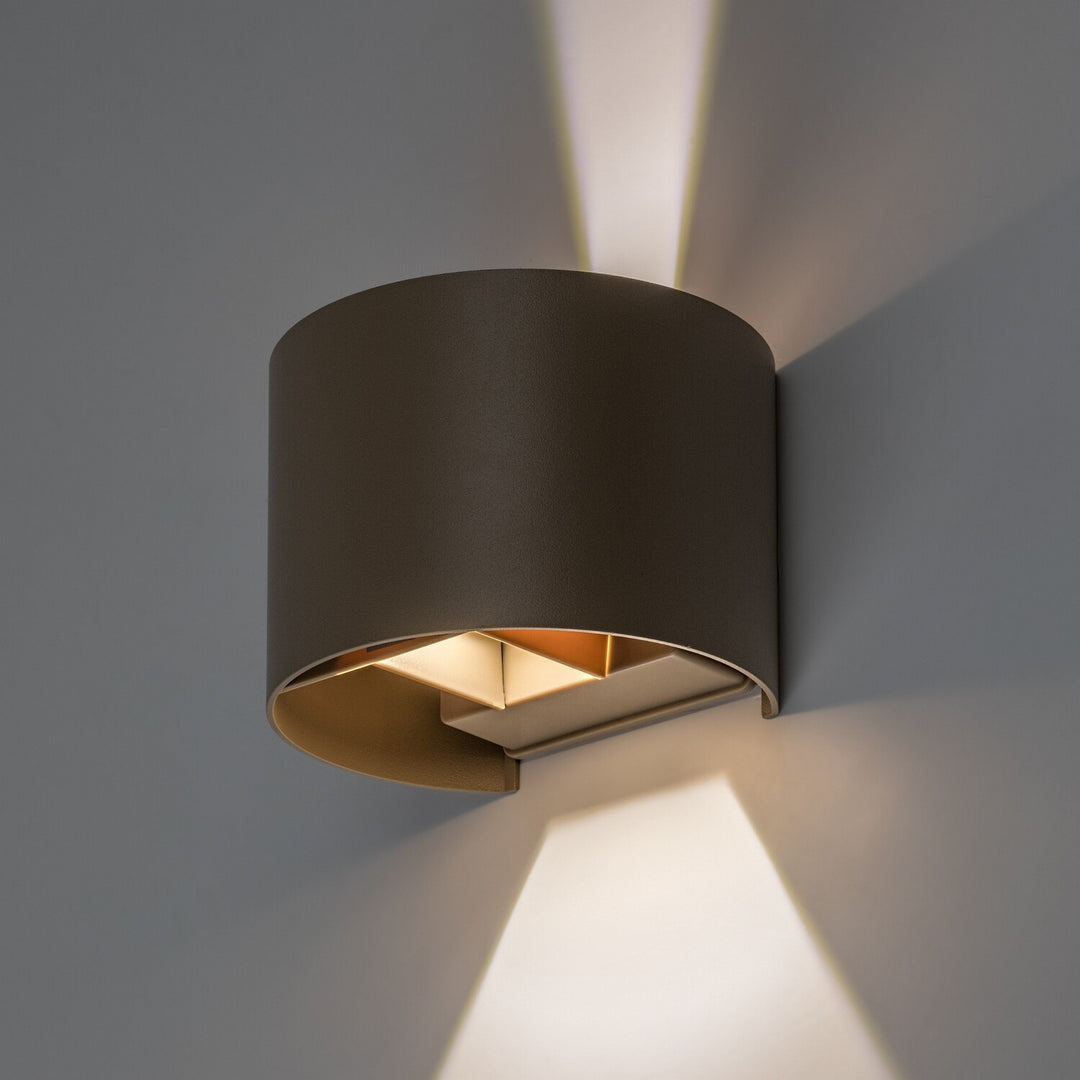 Applique da esterno, Virna, LED 5 W, 420 lm, temperatura di colore 2700, 4000, 6500 K, IP54, grigio-beige, 77217