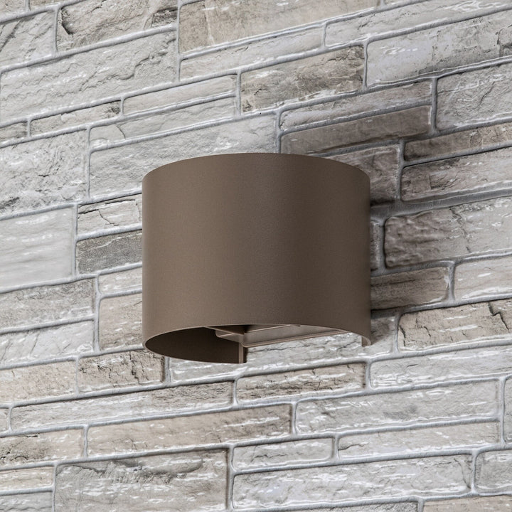 Applique da esterno, Virna, LED 5 W, 420 lm, temperatura di colore 2700, 4000, 6500 K, IP54, grigio-beige, 77217