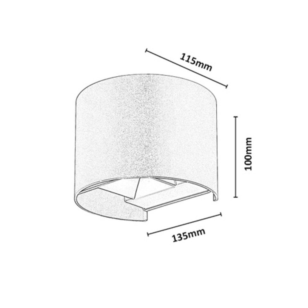 Applique da esterno, Virna, LED 5 W, 420 lm, temperatura di colore 2700, 4000, 6500 K, IP54, grigio-beige, 77217