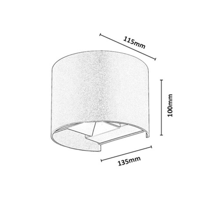 Applique da esterno, Virna, LED 5 W, 420 lm, temperatura di colore 2700, 4000, 6500 K, IP54, grigio-beige, 77217