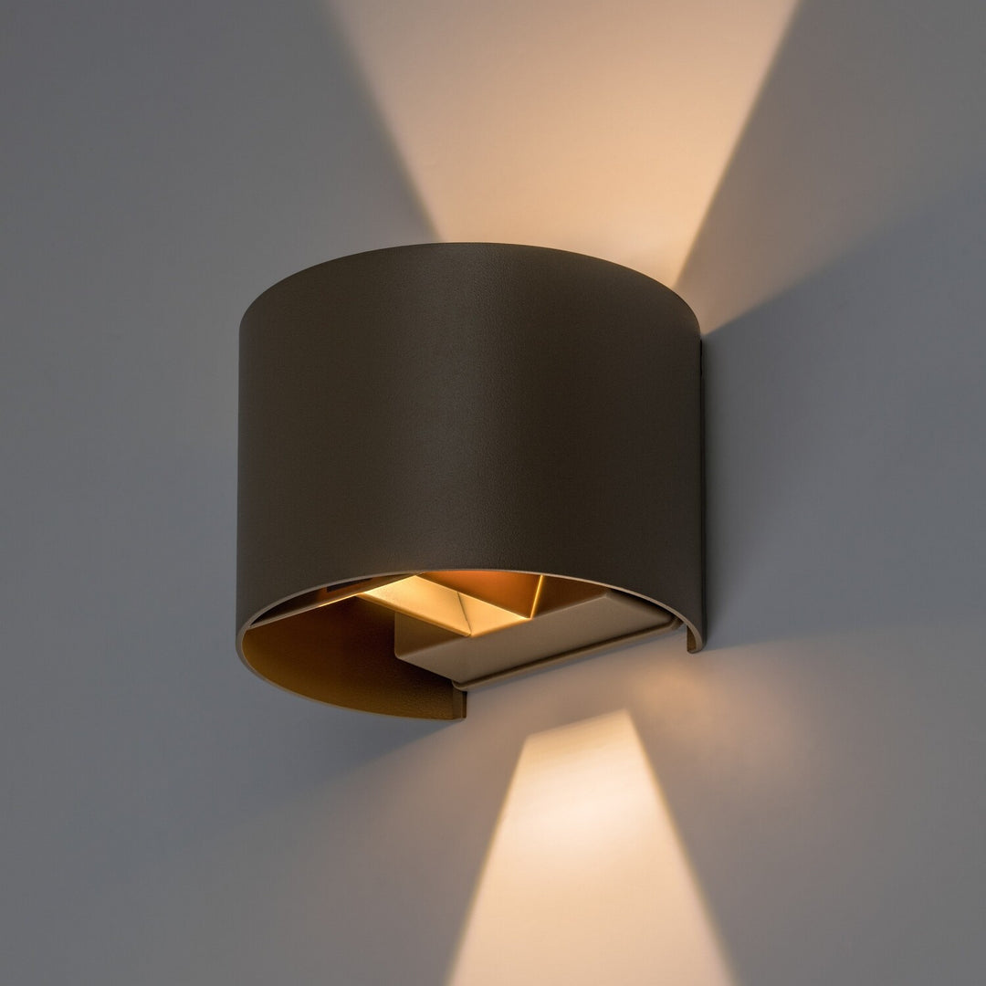 Applique da esterno, Virna, LED 5 W, 420 lm, temperatura di colore 2700, 4000, 6500 K, IP54, grigio-beige, 77217