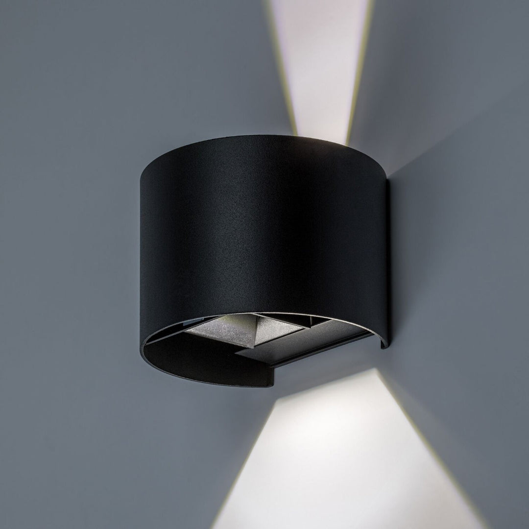 Applique da esterno, Virna, LED 5 W, 420 lm, temperatura di colore 2700, 4000, 6500 K, IP54, nero, 77218
