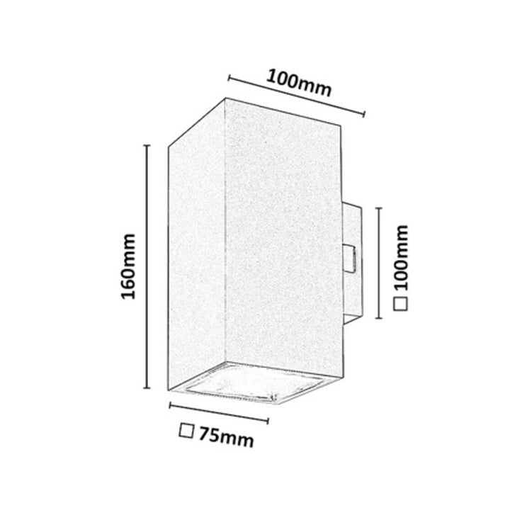 Applique da esterno, Urfa, LED 18 W, 1800 lm, temperatura di colore 2700, 4000, 6500 K, H 16 cm, IP65, grigio-beige, 77215