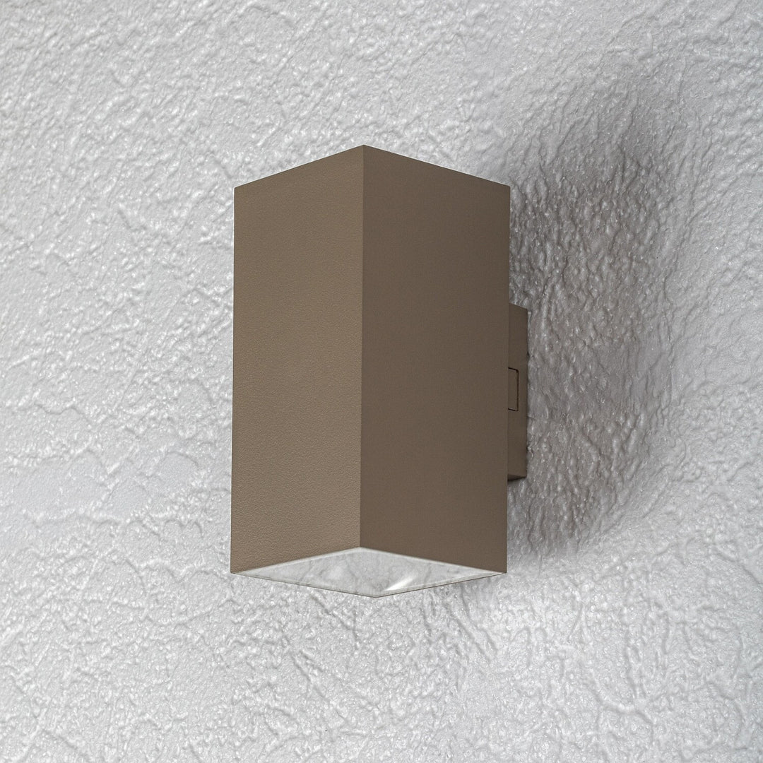 Applique da esterno, Urfa, LED 18 W, 1800 lm, temperatura di colore 2700, 4000, 6500 K, H 16 cm, IP65, grigio-beige, 77215