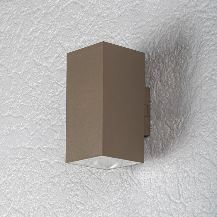 Applique da esterno, Urfa, LED 18 W, 1800 lm, temperatura di colore 2700, 4000, 6500 K, H 16 cm, IP65, grigio-beige, 77215
