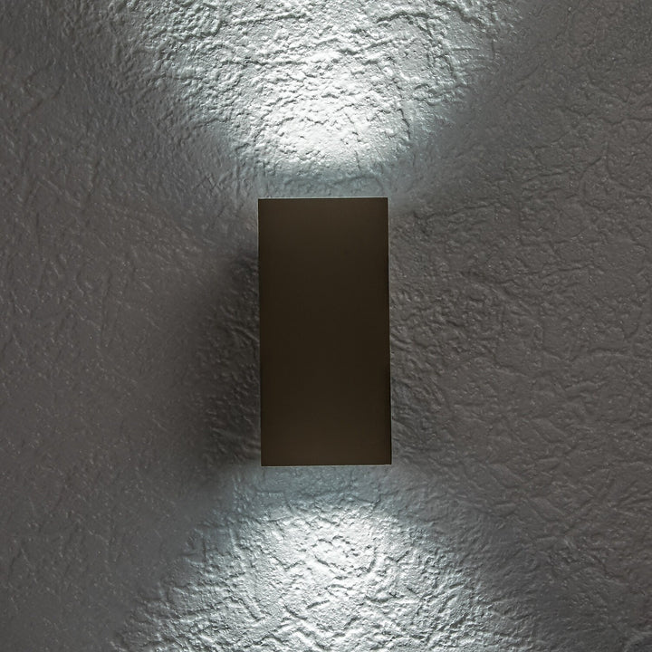 Applique da esterno, Urfa, LED 18 W, 1800 lm, temperatura di colore 2700, 4000, 6500 K, H 16 cm, IP65, grigio-beige, 77215