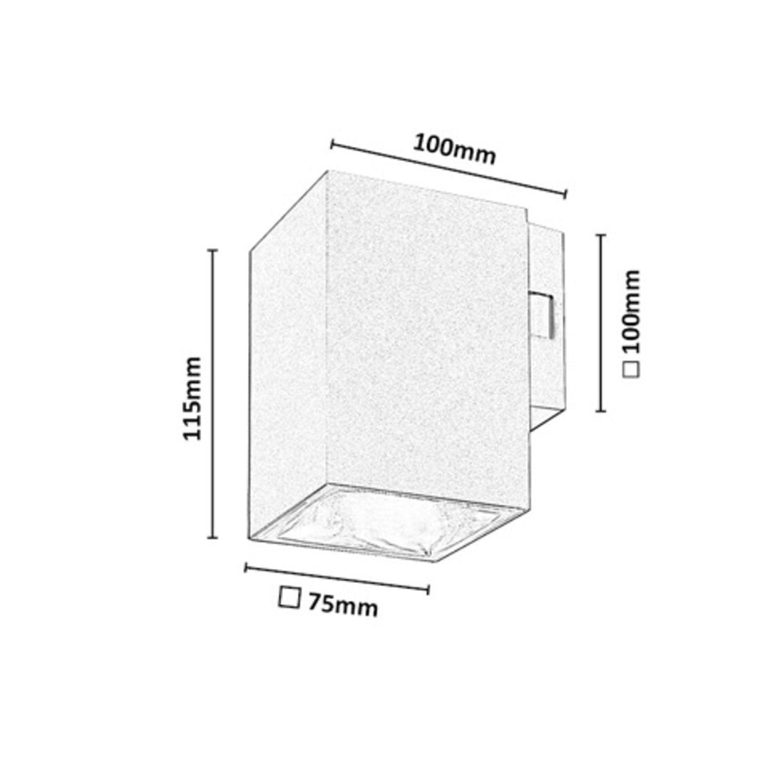 Applique da esterno, Urfa, LED 9 W, 900 lm, temperatura di colore 2700, 4000, 6500 K, H 11,5 cm, IP65, grigio-beige, 77216