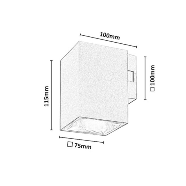 Applique da esterno, Urfa, LED 9 W, 900 lm, temperatura di colore 2700, 4000, 6500 K, H 11,5 cm, IP65, grigio-beige, 77216