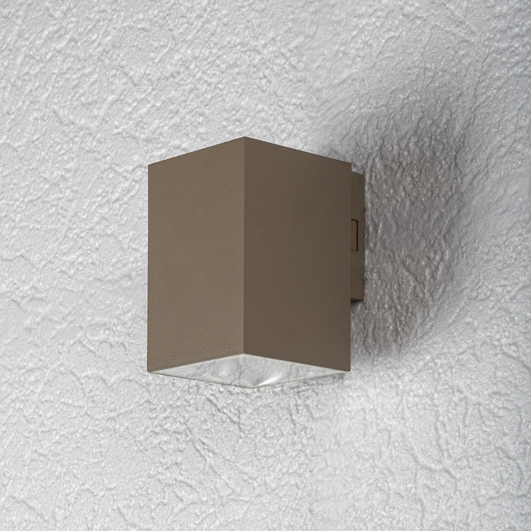 Applique da esterno, Urfa, LED 9 W, 900 lm, temperatura di colore 2700, 4000, 6500 K, H 11,5 cm, IP65, grigio-beige, 77216