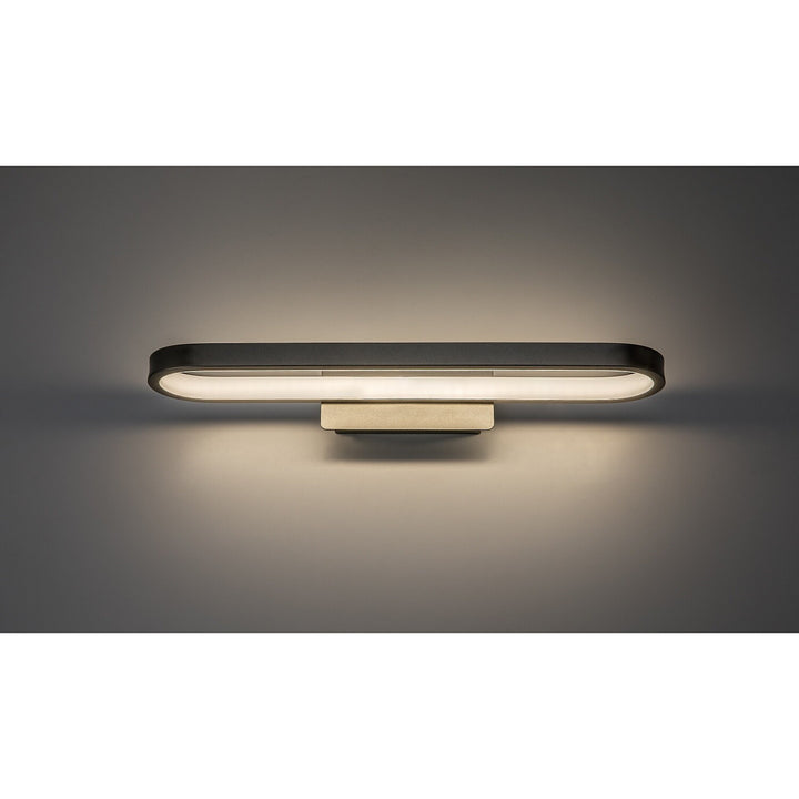 Applique da bagno, Odran, LED 15 W, 1200 lm, 4000 K, L 40 cm, color canna di fucile, IP44, 75114