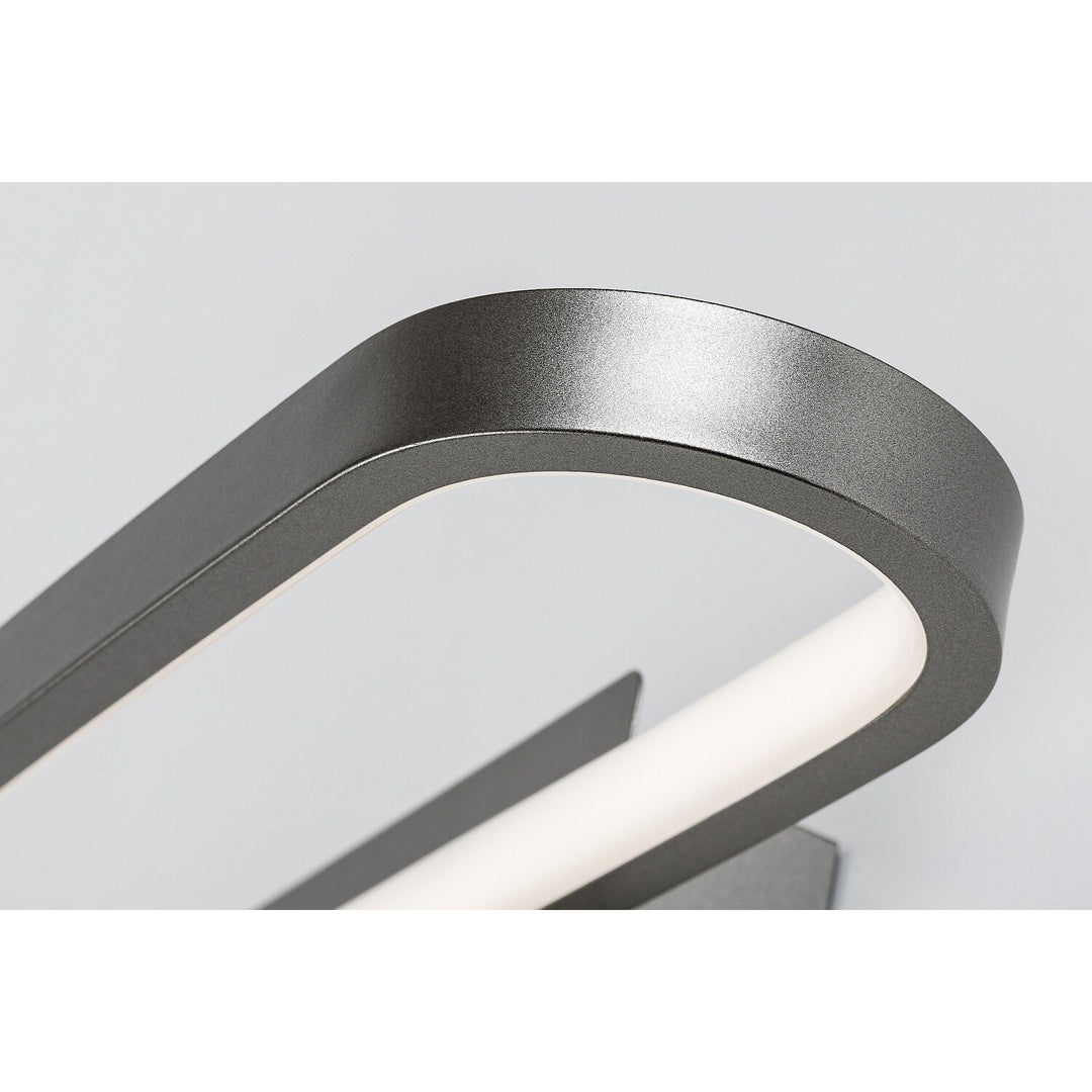 Applique da bagno, Odran, LED 15 W, 1200 lm, 4000 K, L 40 cm, color canna di fucile, IP44, 75114