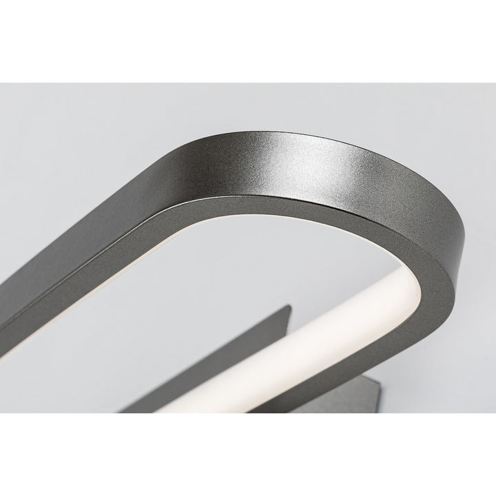 Applique da bagno, Odran, LED 15 W, 1200 lm, 4000 K, L 40 cm, color canna di fucile, IP44, 75114