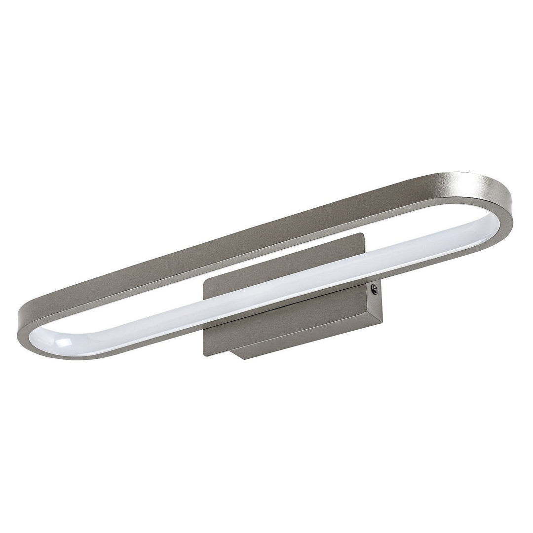 Applique da bagno, Odran, LED 15 W, 1200 lm, 4000 K, L 40 cm, color canna di fucile, IP44, 75114