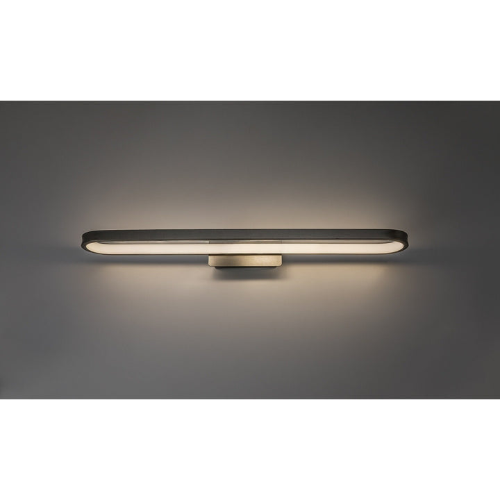 Applique da bagno, Odran, LED 18 W, 1350 lm, 4000 K, L 60 cm, color canna di fucile, IP44, 75115