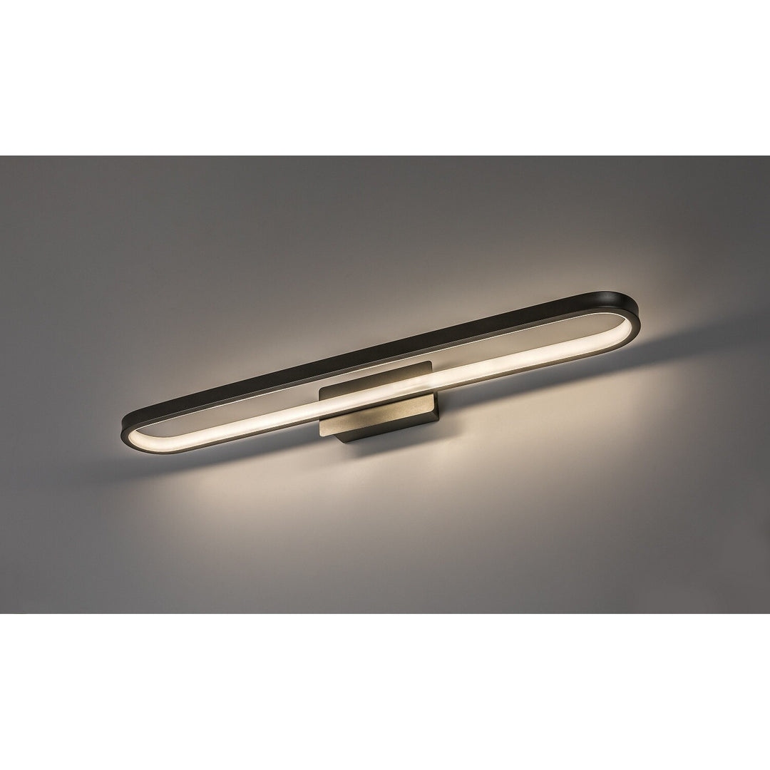 Applique da bagno, Odran, LED 18 W, 1350 lm, 4000 K, L 60 cm, color canna di fucile, IP44, 75115