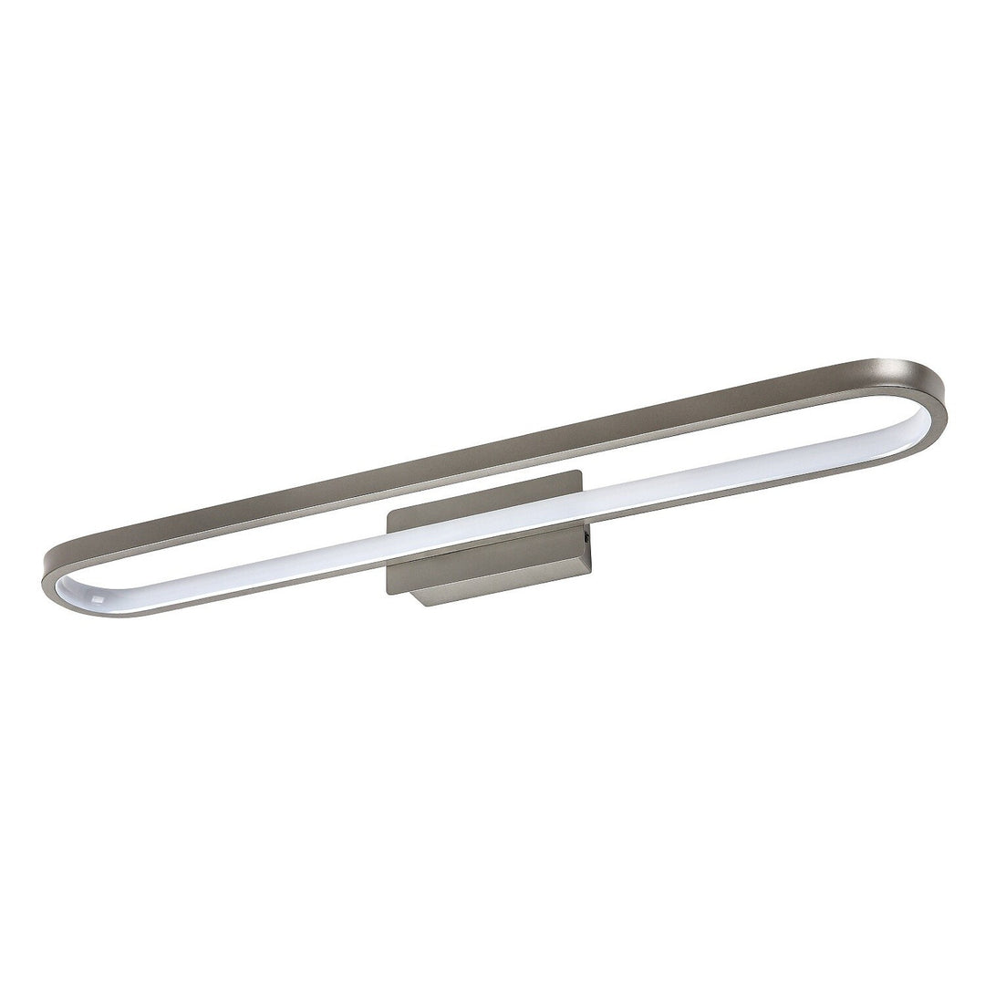 Applique da bagno, Odran, LED 18 W, 1350 lm, 4000 K, L 60 cm, color canna di fucile, IP44, 75115
