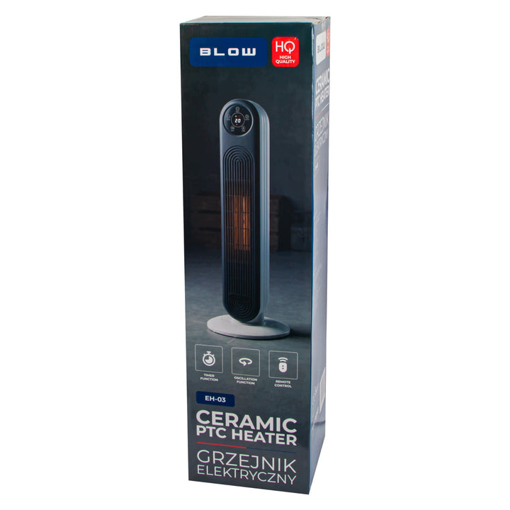 Riscaldatore Blow, potenza 2000 W, 3 livelli di funzionamento, regolazione della temperatura, timer, telecomando, 44-905#