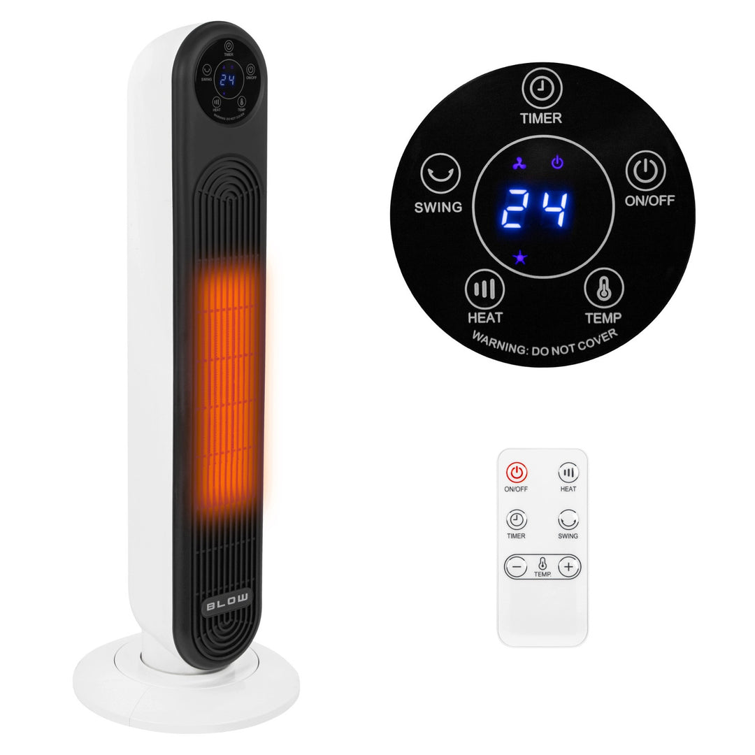 Riscaldatore Blow, potenza 2000 W, 3 livelli di funzionamento, regolazione della temperatura, timer, telecomando, 44-905#
